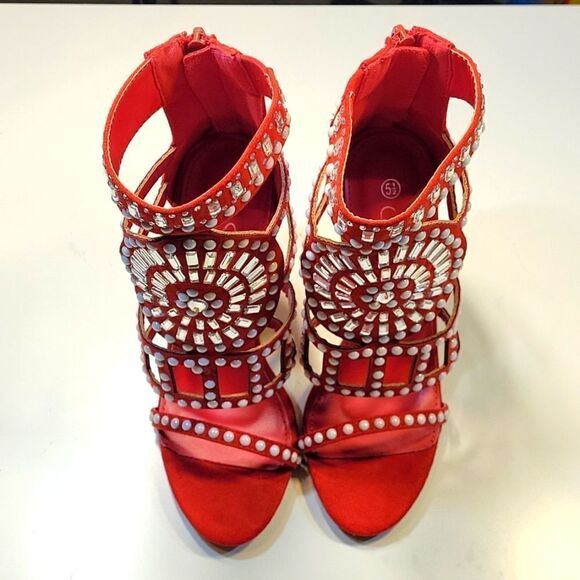 BRAND NEW  MELLY HIGH HEEL STILETTOS GLADIATOR STYLE OPEN TOE SANDAL - Picture 5 of 16